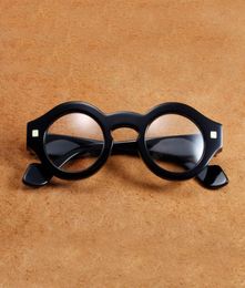 69 Off Vazrobe Vintage Eyeglasses Cadre des lunettes rondes masculines hommes Steampunk Fashion Eyewear Lire des spectacles noirs Empére-Rim 9xpn5001211