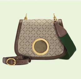 699210, bolsos de hombro Blondie Mediun, letras dobles entrelazadas circulares con 2 correas, bolso de cuero a la moda para mujer, bolso cruzado