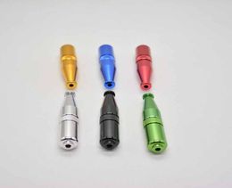 69mm Zepplin torpille forme métal pipe à fumer en aluminium cigarette de tabac filtre à main tuyaux drôles 5 outils de couleur accessoires9550600