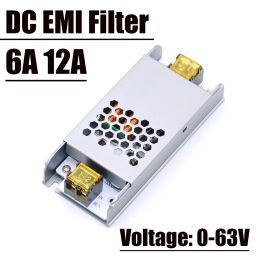 6A 12A DC EMI FILTER LC FILTER 2-fasen Low-pass elektromagnetische interferentie EMC 12V 24V AUTO AUDIO SWITCHING Power Ripple Filter