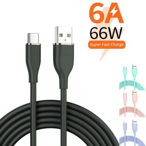 6A 66W Charge rapide USB C Cable Cordon de données de type C de câble de type C pour xiaomi mi 12 11 Samsung S22 Huawei P50 POCO F4 M5