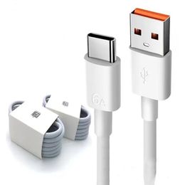 6A 66W USB Tipo C Cable de teléfono rápido para Huawei Samsung Honor OPPO Xiaomi X 11 13 Teléfonos Android Carga rápida Cables de cargador USB C Cable de línea de datos MQ100