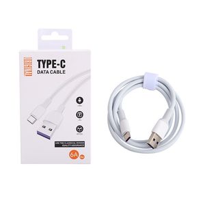 6a 66W USB Type C Super snelle kabel voor Huawei Samsung Honor Oppo Xiaomi X 11 13 Snel opladen USB C Charger Cable Data Cord with Retail Box