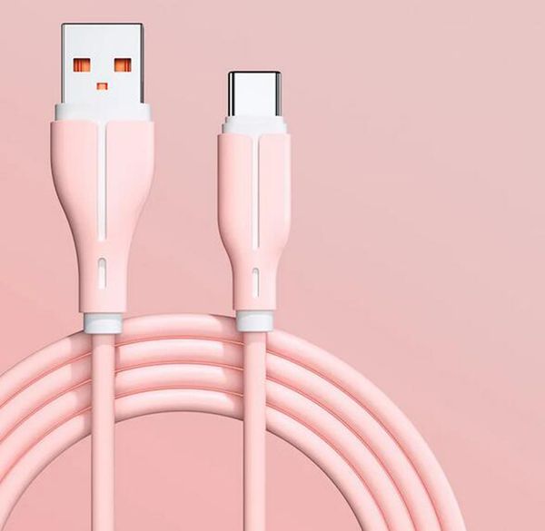 6A 66W USB Tipo C Cables de carga súper rápidos para teléfonos inteligentes Android 1M 1.5M 2M Líneas de datos de carga de flash rápido para Huawei OPPO Xiaomi Glory VIVO en bolsa OPP Candy Colorful