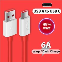 6A Câble de charge rapide USB C pour OnePlus 8T OnePlus 9 8r 8 7 Charge de déformation pour le téléphone mobile de l'interface Type-C