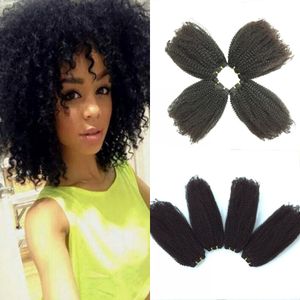 Interlovehair Pas Cher Péruvien Vierge Cheveux Trames Afro Crépus Bouclés Cheveux Tisse Extension de Cheveux Humains 4 Bundles Lot Rapide Livraison Gratuite 10-26 pouces