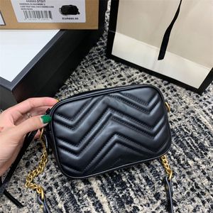 6A + Cuir Sac Sac Chaîne Pourse Fashion Wave Vachette de vache Vowbag Presbyopic Carte Holder Bag Sac Messenger Femmes