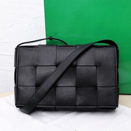 Casete de bolso cruzado de diseñador de calidad 6A 15 Casete de rejilla de la cuadrícula Tofu Fashion Fashion Simple Matte Leather Handbs bolsos para la noche