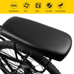 6 cm fiets achter zadel verdikt pu lederen schokbestendige e-bike achterstoel cover mtb road fiets elektrische fietsen accessoires