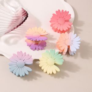 6 cm Candy Farbe Haar Klaue Koreanische Süße Medium Frosted Gänseblümchen Haar Clip für Frau Mädchen Haar Zubehör