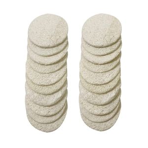 Tampon de luffa naturel circulaire de 6cm, éponge de nettoyage du visage, brosse de lavage, nettoyeur de maquillage à décharge F216293