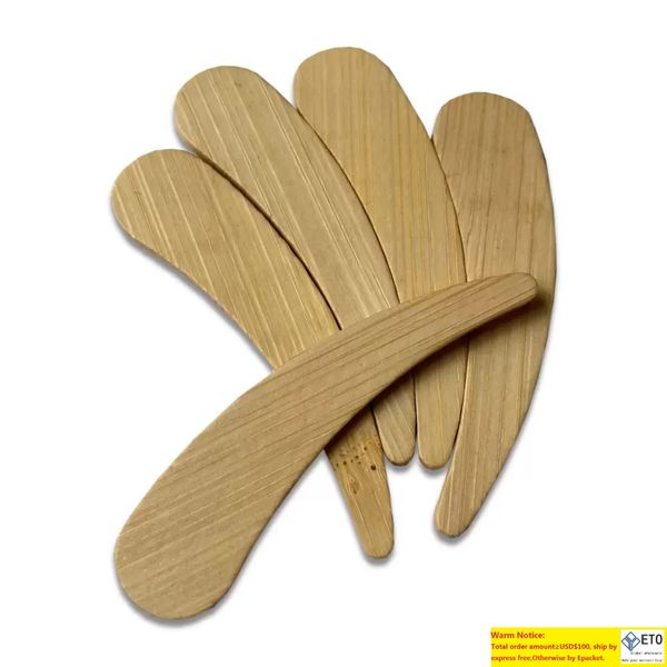 Outil cosmétique de 6 cm en bambou bâton spatule gratter cuillère DH9876ECO amical
