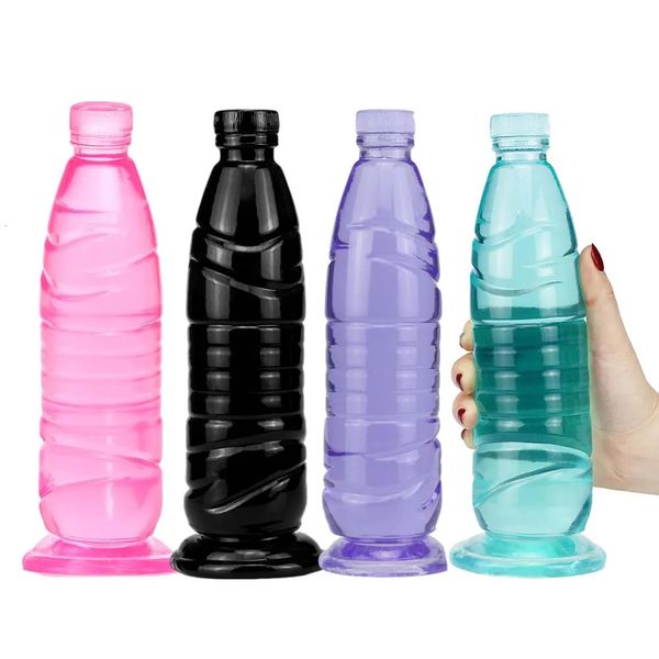 6 cm enorme tapón anal botella de agua a tope con ventosa consolador juguete sexual para mujeres hombres adultos analplug masajeador de próstata 240202