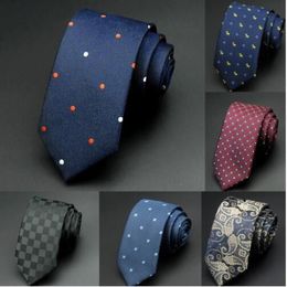Cravates à pois pour hommes, 6cm, nouvelle mode, Corbatas Gravata, Jacquard, Slim, Business, vert, 297Q