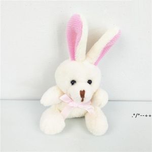 6 cm en peluche lapin pendentif porte-clés mignon petits animaux en peluche porte-clés fête de Pâques faveurs enfants cadeaux RRE13168