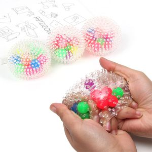 6 CM Rainbow Anti Stress Ball Toys Presión Fidget Sensory Squeeze Toy Bola de masaje Alivio del estrés TPR Suave elástico Relax Novedad Regalos divertidos 1735