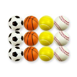 6 cm Sports Ball mousse compresseur Stress Ball Panier à pied Netting Stick Stick Foam Sponge Ball pour les enfants Pression Libération Extrusion Ball Wholesale