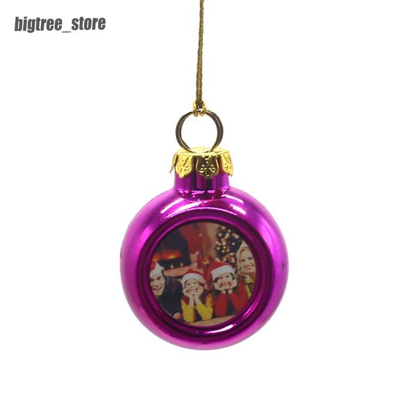 6 cm Sublimación Adornos de bolas de Navidad Árbol de Navidad inastillable Adornos de bricolaje Espacios en blanco Colgante colorido para decoración de fiestas Artesanía 6 colores bombilla