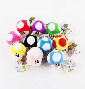 6 cm Super Bros Mushroom Keychain pluche hangers speelgoed Japan anime mini bros luigi yoshi3365445