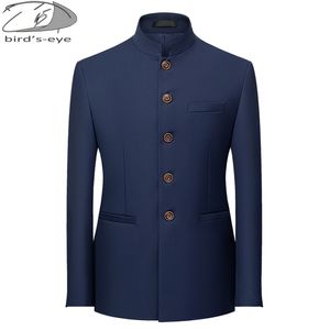 6Color Men S Color Sound Stand Collar Suit Chinois Style Slim Fit Blazer Male Zhongshan Jacket TUNIC 220819