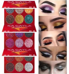 6Colors Glitter Shimmer Eyeshadow Pallete Diamond Feed Shadow Metallic Beauty Powder Pigment Palette Palette 6210784