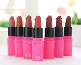 6Colors Lipstick Mushroom Pecker Lipstick Penis Willy Formed Lip Hens Night Party Makeups Lé plus durable à lèvres mate 4042005