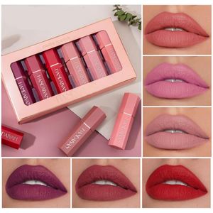 6 couleurs/ensembles Cigarette rouge à lèvres ensembles velours maquillage longue durée mat étanche baume à lèvres cosmétiques coffret cadeau maquillage