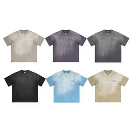 6Colors T-shirts T-shirt de haute qualité hommes femmes lavage de coton t-shirt 2024SS