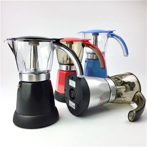 6 tasses 300 ml électrique cafetière expresso italienne moka cafetière percolateur café moka pot v60 filtres moka machine à café 210408