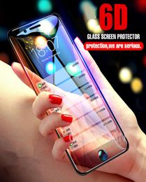 Verre trempé incurvé 6D pour IPhone 8 6 6s 7 Plus verre protecteur d'écran pour IPhone X 10 6 6s 7 8 Plus verre de protection Film1048955