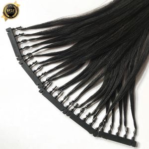 6D cheveux 2 génération 160g 200 brins pré-collés 16 18 20 22 24 pouces extension de cheveux humains européens brésiliens