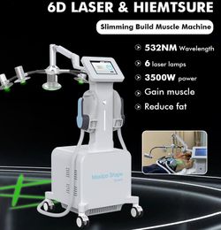 6D Laser HI-EMT 2 en 1 Máquina de adelgazamiento Profesional MAXLIPO EMS músculo esculpir Estimulador muscular EMSlim esculpir pérdida de peso lipo-láser equipo de salón de belleza