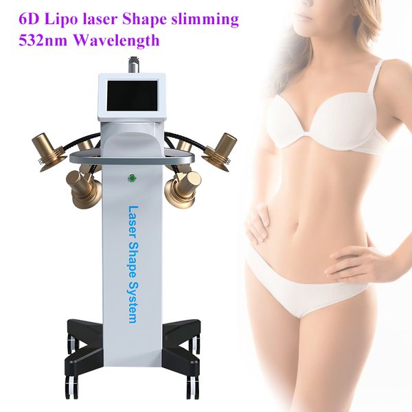 Laser lipo 6D, perte rapide de poids, machine amincissante pour le corps, vert 532nm, pour le traitement du corps