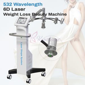 Machine amincissante au Laser 6D, longueur d'onde 532nm, réduction de la Cellulite, lipolyse, élimination des graisses, équipement de beauté, 200mw