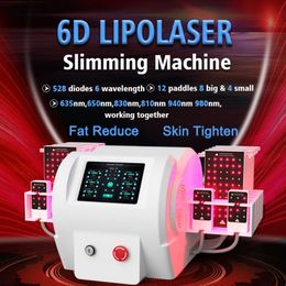 Laser 6D amincissant le corps Machine élimination de la Cellulite perte de poids appareil de beauté de levage de la peau traitement Non invasif CE approuver