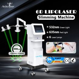 6D Lipolaser Slimming Machine Lipo Laser Cellulitis Removal Fet Loss Device 2 jaar garantie met FDA Lipolyse gewichtsverliesapparatuur