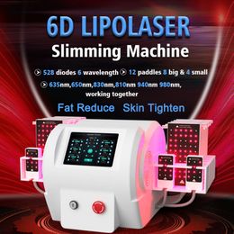6D Lipolaser taille amincissant la graisse de la Machine réduire la perte de poids Drainage lymphatique élimination de la Cellulite équipement de beauté de levage de la peau