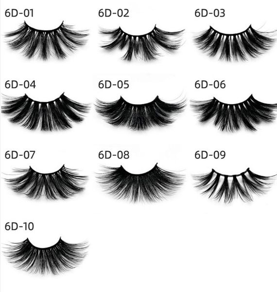 6D Vison 25mm cils 100% Volume Entrecroisé Cheveux Longs 3D 25 mm Faux Cils Cils Faux Cils Maquillage Extension de Cils