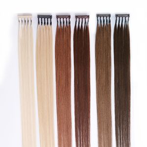 6D Second Generation Hair Extensions Pre Bond Human Clip in Extension 100g / lot Wear Full Head Snel Nouveau Produit I Tip Nano Ring