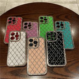 6D Shinning Diamonds Cases pour iPhone 13 Pro Max 12 promax Fashion Covers iphone14pro 14promax Protection complète antichoc Soft TPU Case 7Colors