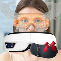 6d Smart Airbag Vibration Masseur des yeux Care Instrumen Heating Bluetooth Music soulage la fatigue et le masque de sommeil des cercles sombres 240318