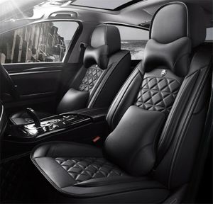 Housse de siège de voiture respirante 6D, en cuir PU noir, pour accessoires d'intérieur, 2933300