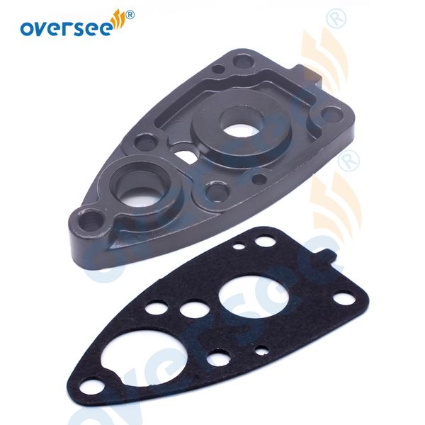 Piezas 6E0-45321-01-5B, bomba de agua, placa de aluminio 6E0-45315-A0-00, carcasa inferior de repuesto para Yamaha, motor fueraborda de 2 tiempos, 4HP, 5HP