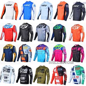 6f9d T-shirts pour hommes Maillot de motocross 180 360 Manches longues MX BMX DH Dirt Bike Vêtements Vélo Moto Cyclisme T-shirt d'été pour hommes