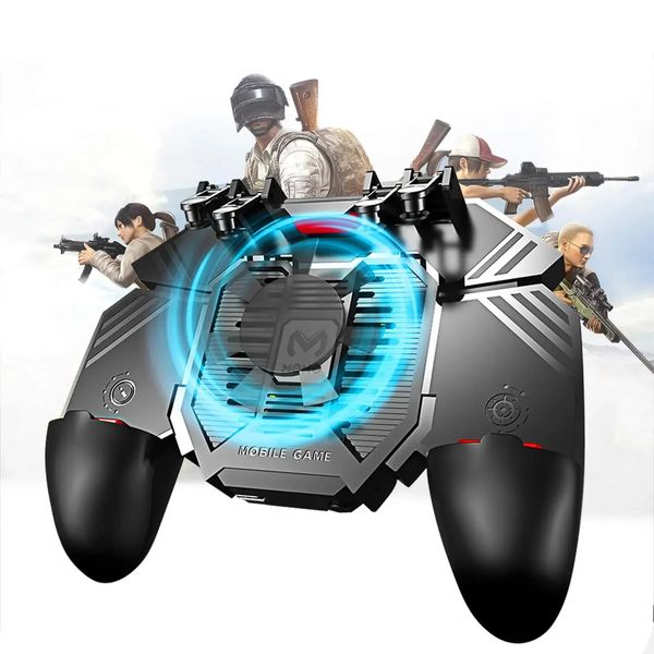 6Fingers AK77 PUBG Mobile Game Controller L1R1 Trigger GamePad Joystick pour Android Controls Control non file 240506