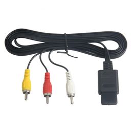 6FT 180CM 3RCA Câbles AV TV RCA Vidéo Cordon Câble Pour Cube De Jeu Pour SNES Jeu Cube Pour N64 64 Ensemble 100 Pcs Lot296D