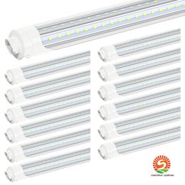 6ft T8 LED-buislicht R17D Koelere deur LED-buis 6 voet Dual Rows SMD2835 V-vormige LED-gloeilamp 25-pack