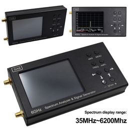 6GHz SA6 Spectrum Analyzer Generador de señal Analizador de frecuencia de 3.2 pulgadas Pantalla táctil 3000 mAh Batería 35-6200 MHz PC Control 240429
