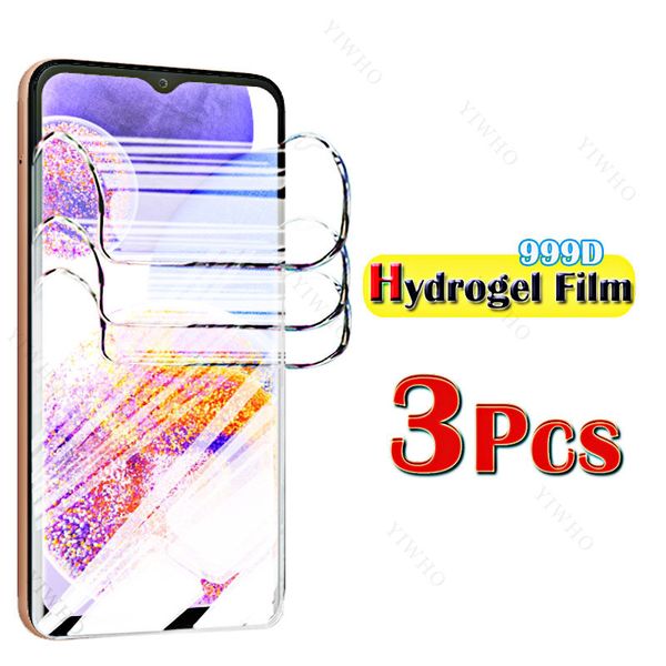 6IN1 COUVERTURE PRÉTÉSIRES ÉCRANS POUR SAMSUNG GALAXY A23 5G 4G Film Hydrogel Pas Glass Water Gel A 23 5 4 G LENS DE CAMERIE 6.6 pouces