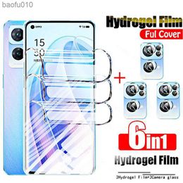 Film hydrogel incurvé 6 en 1 pour Oppo Reno7 Pro Protecteurs d'écran Reno 7 SE Lite 7Pro 7SE 5G Lentille de protection de téléphone non en verre L230619